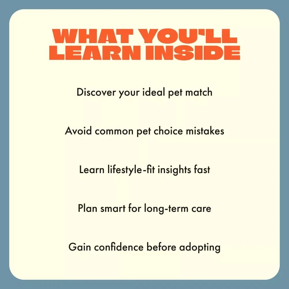 How to Decide Between a Dog, Cat, or Small Pet | Ultimate Pet Decision Guide | Pet Owner’s Lifestyle Compatibility eBook for Choosing the Right Pet