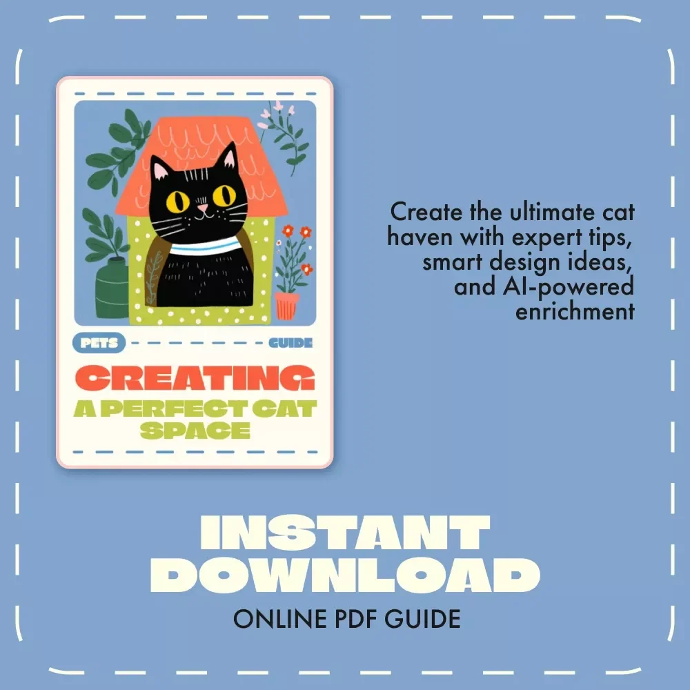 Creating a Perfect Cat Space | Digital Guide for Cat Lovers | How to Set Up a Cat Area at Home | Step-by-Step eBook for Feline Comfort & Enrichment