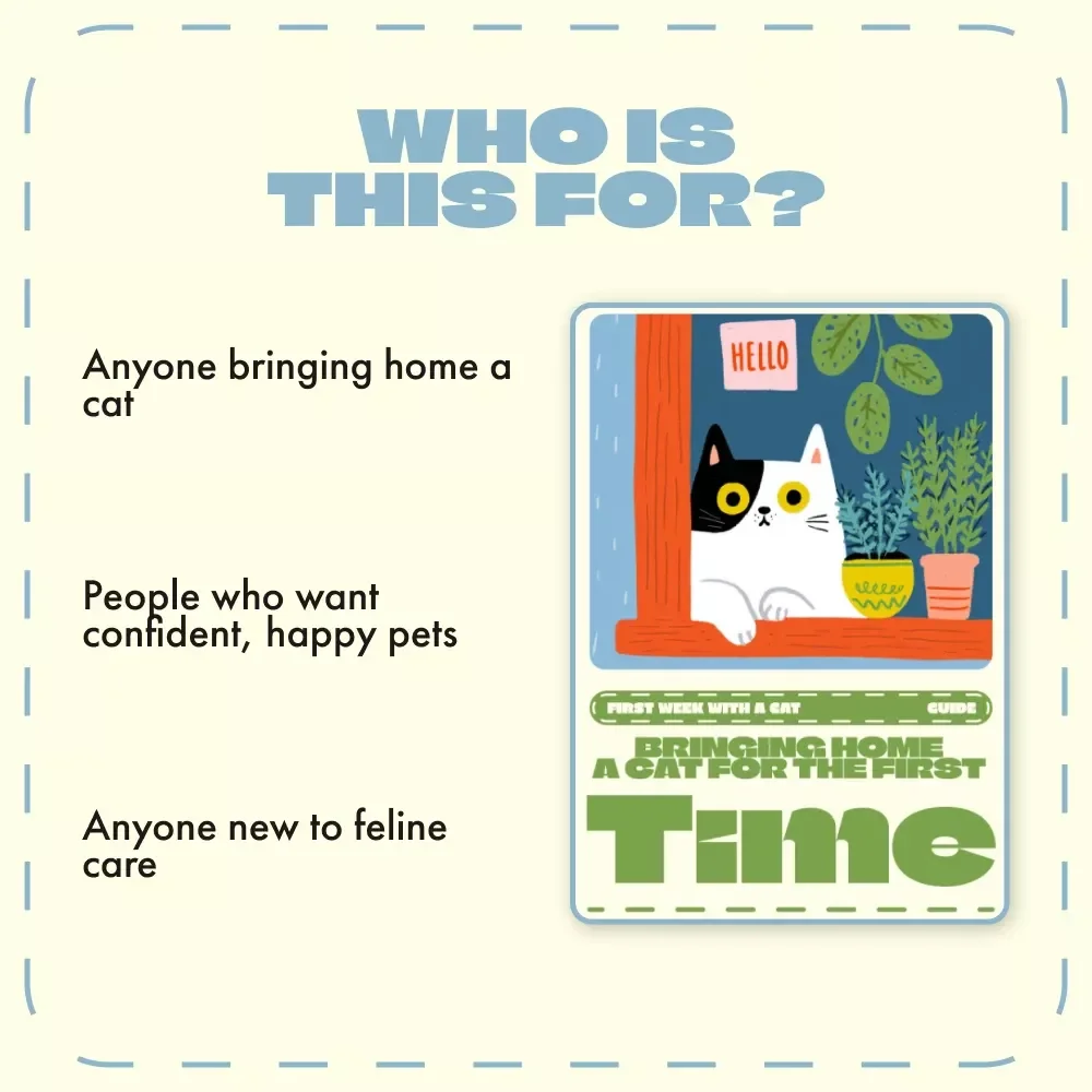 Bringing Home a Cat for the First Time | Digital Guide for New Cat Owners | What to Do in the First Week with a Cat | Printable eBook & Checklist