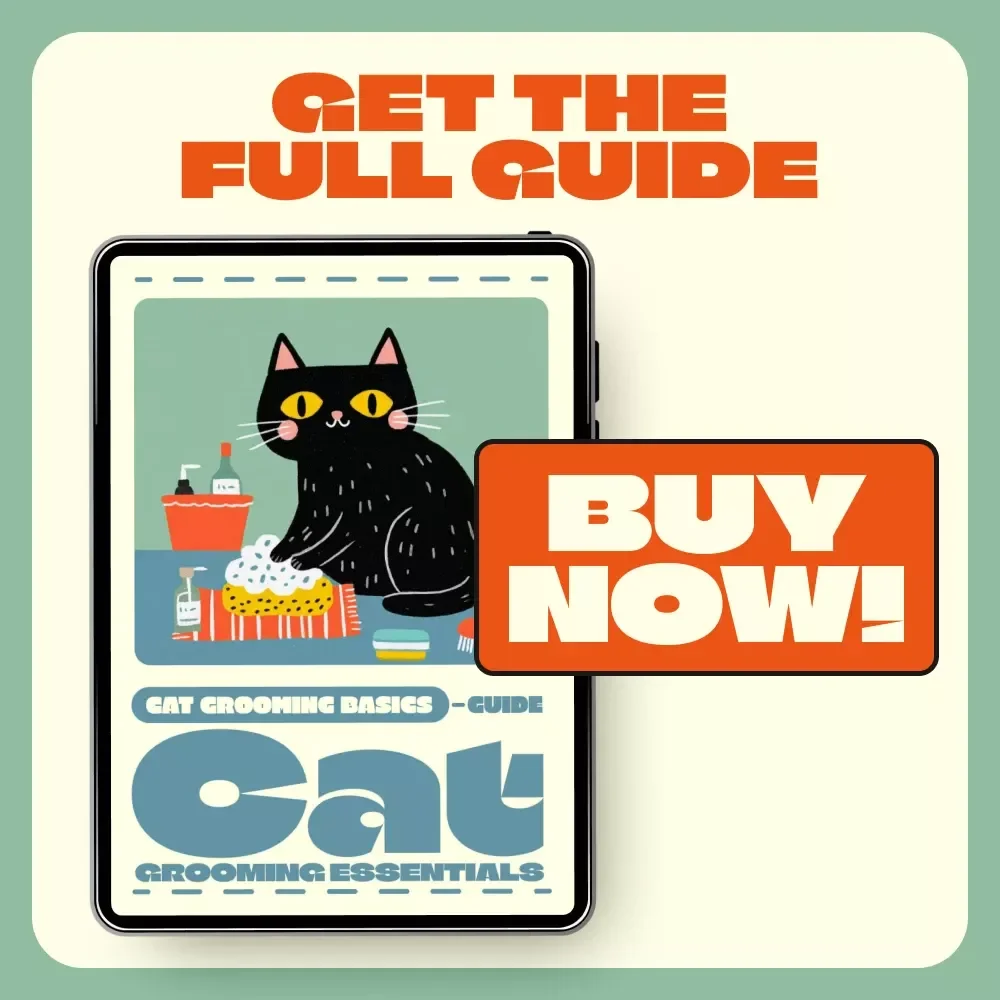 Cat Grooming Essentials | Cat Grooming Basics Digital Guide for Healthy Coats & Happy Cats | Printable Pet Care eBook