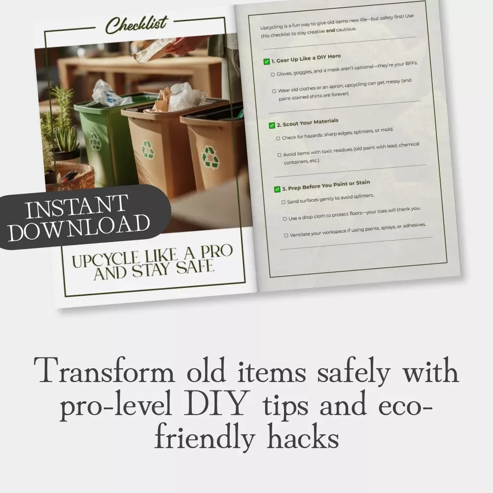 Upcycle Like a Pro and Stay Safe | DIY Safety Checklist for Creative Decor Lovers | Printable Digital Download with Expert Tips for Upcycling Decor Safely