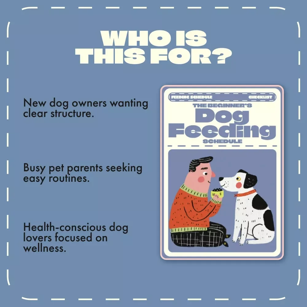 The Beginner’s Dog Feeding Schedule Checklist | Printable Digital Download for New Dog Owners | Puppy & Adult Dog Feeding Routine Guide | Dog Feeding Schedule for Beginners
