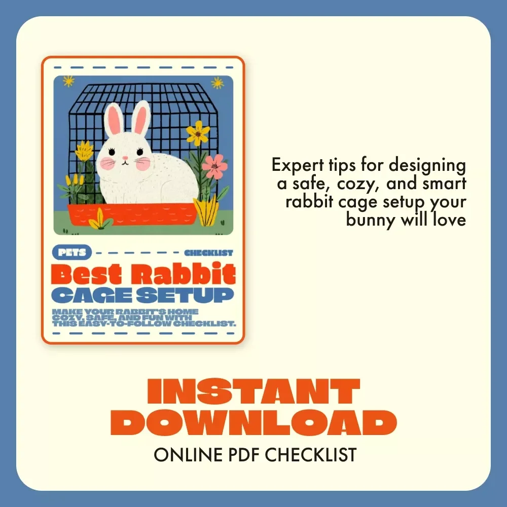 Best Rabbit Cage Setup Checklist | Digital Download Guide for the Best Cage Setup for Rabbits | Ultimate Rabbit Habitat Planner & Care Tips for Happy Bunnies