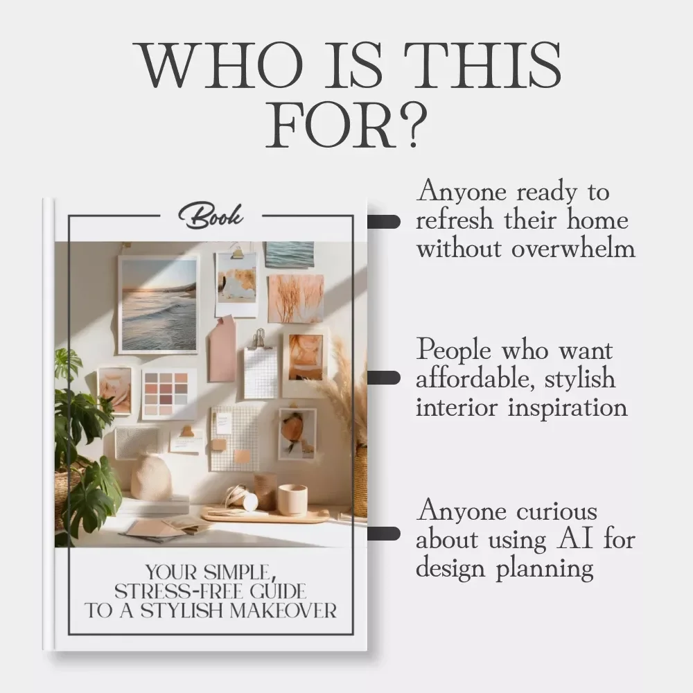 Your Simple, Stress-Free Guide to a Stylish Makeover | Digital Download | Home Decor eBook | Interior Design & AI Styling Planner | Room Makeover on a Budget | DIY Home Transformation Guide
