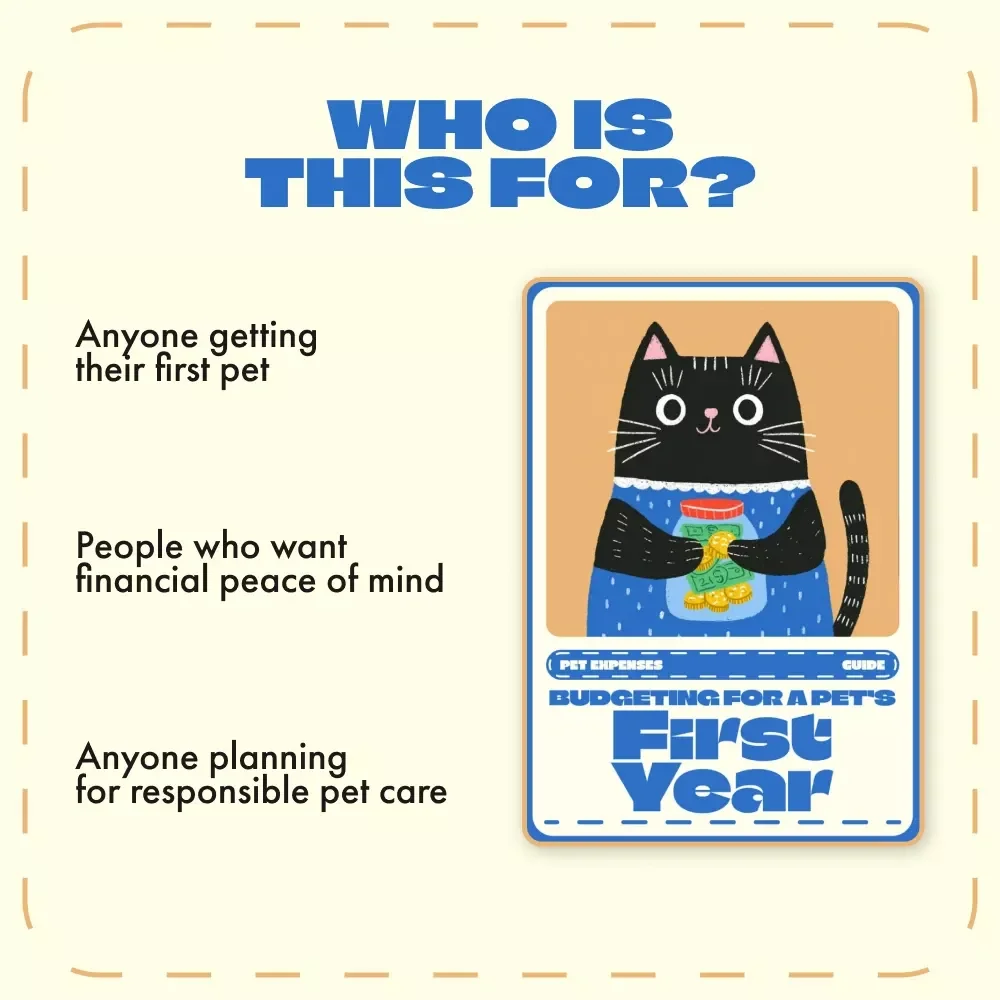 Budgeting for a Pet’s First Year | Digital Guide for Planning for First Year Pet Expenses, Smart Pet Budget Planner, Printable eBook for New Pet Owners
