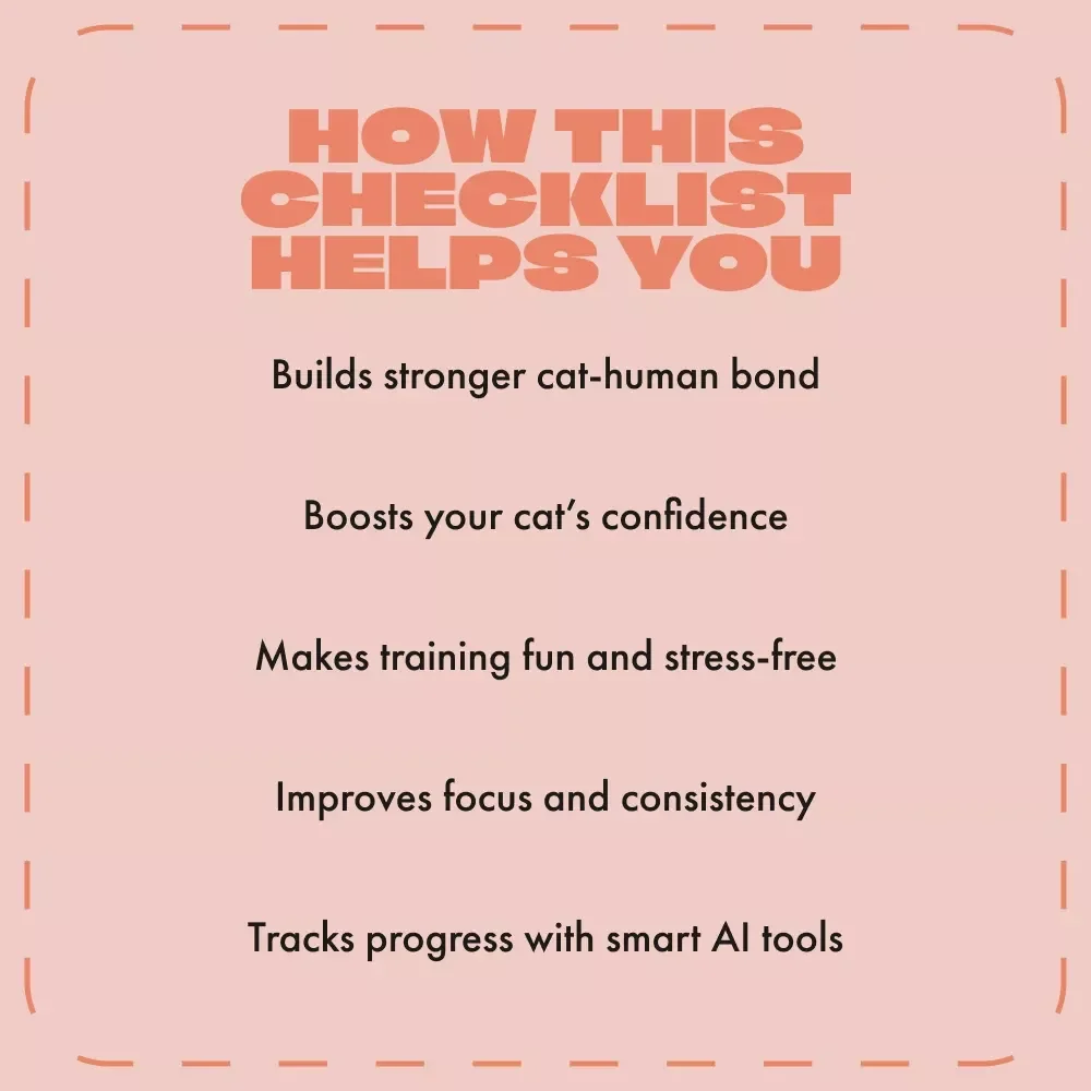 Teaching Your Cat Tricks | Printable Cat Training Checklist | Digital Download for Pet Owners | Learn How to Teach a Cat Tricks Step-by-Step