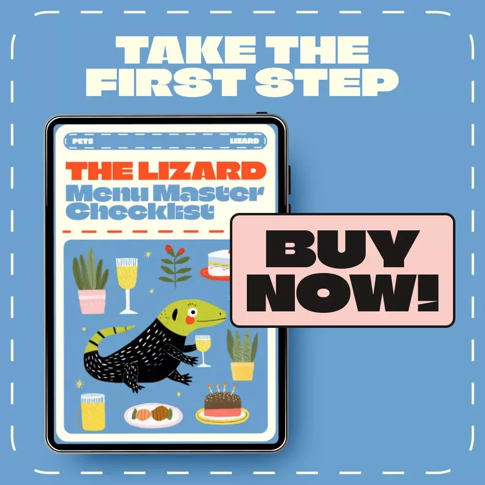 The Lizard Menu Master Checklist | Printable Reptile Feeding Guide | Bearded Dragon, Gecko & Lizard Care Digital Download | Pet Nutrition Planner for Reptile Owners