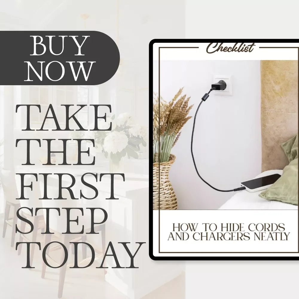How to Hide Cords and Chargers Neatly Checklist | Digital Download | Home Organization Guide for a Tidy Space