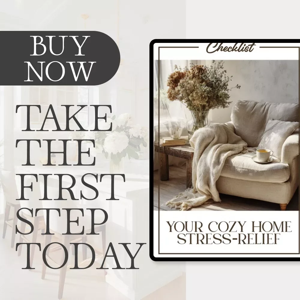 Your Cozy Home Stress-Relief Checklist | Digital Printable Guide for Calm Living | Cozy Home Decor Tips | How and why cozy homes help reduce stress