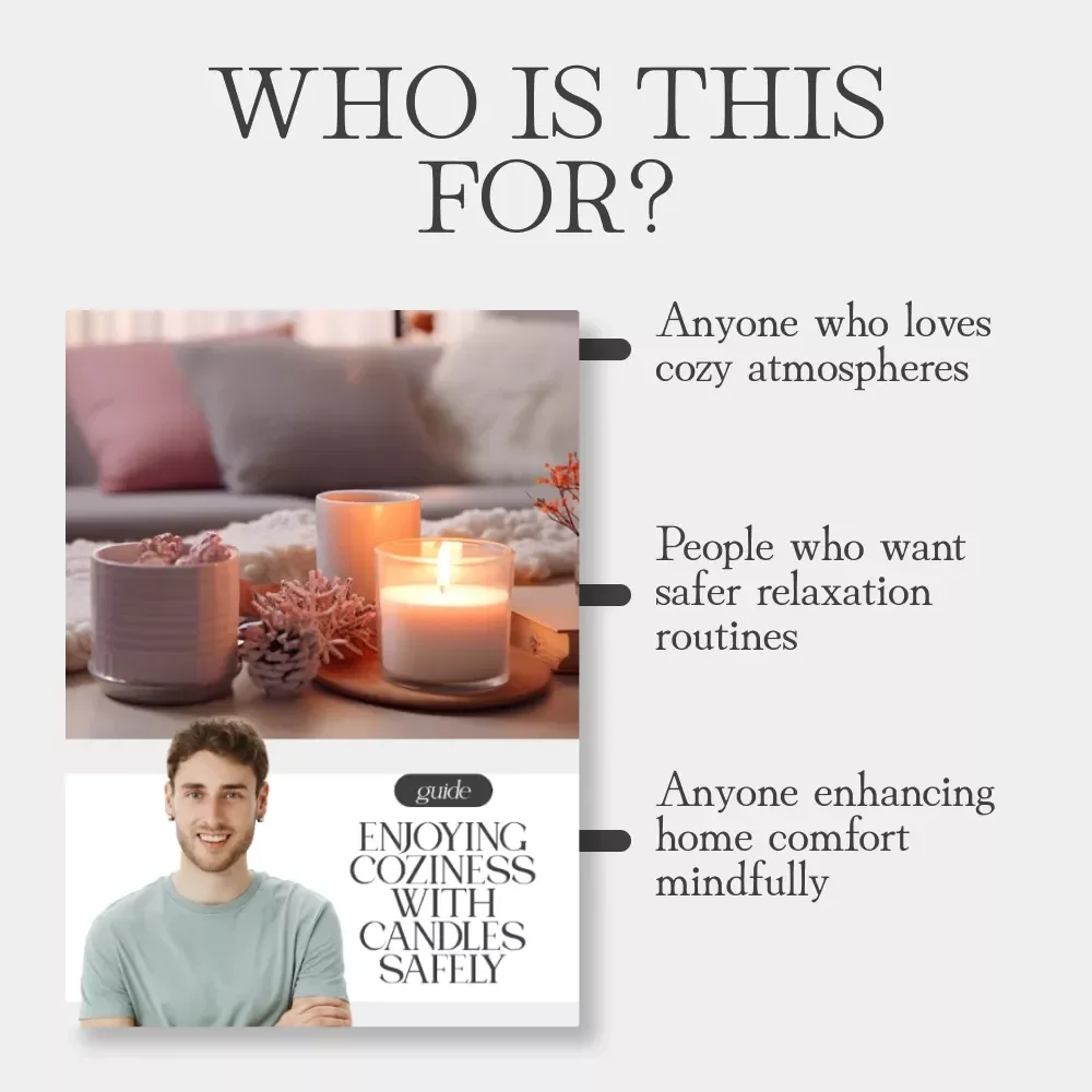 Enjoying Coziness With Candles Safely | Digital Candle Safety Guide for a Warm & Relaxing Home | Tips for Using Candles Safely for Coziness