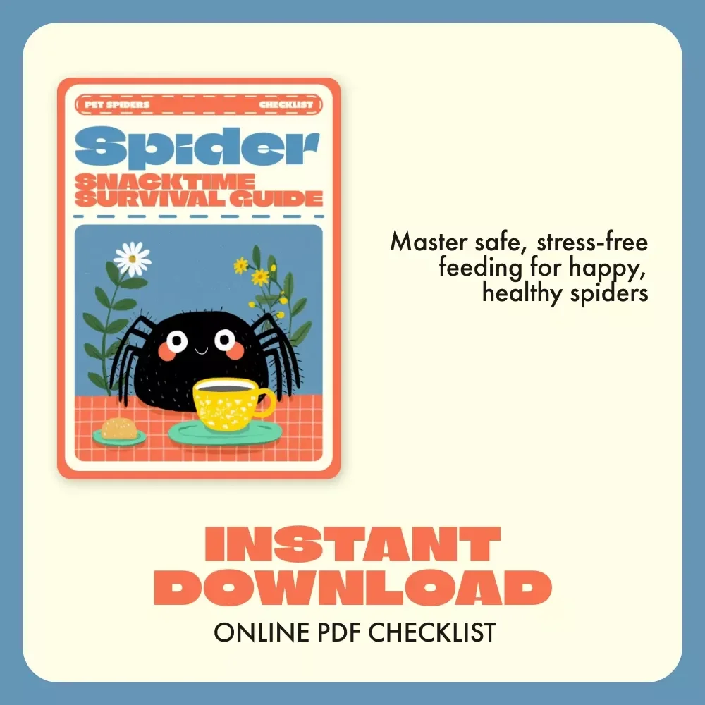 Spider Snacktime Survival Guide – Printable Feeding Pet Spiders Checklist | Tarantula & Insect-Eating Spider Care eBook for Beginners & Hobbyists | Digital Download