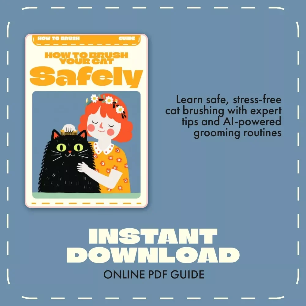 How to Brush Your Cat Safely | Digital Cat Grooming Guide for Pet Owners | Printable eBook & AI Brushing Schedule Ideas for Stress-Free Cat Care