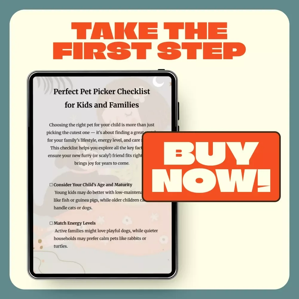 Perfect Pet Picker Checklist for Kids and Families | Digital Download | Find the Best Pet for Kids & Your Family Lifestyle
