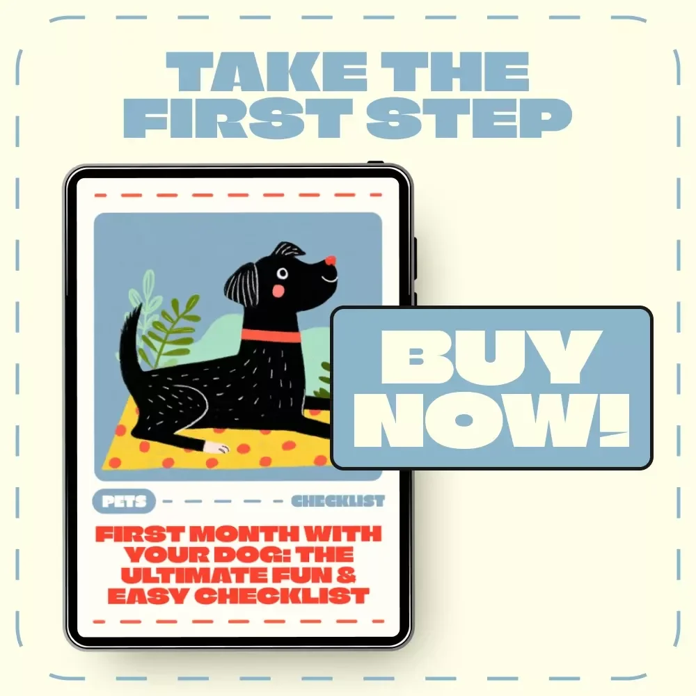 First Month With Your Dog: The Fun & Easy Checklist | Puppy Starter Guide | Printable First Month Checklist for Dogs | Digital Pet Care Planner