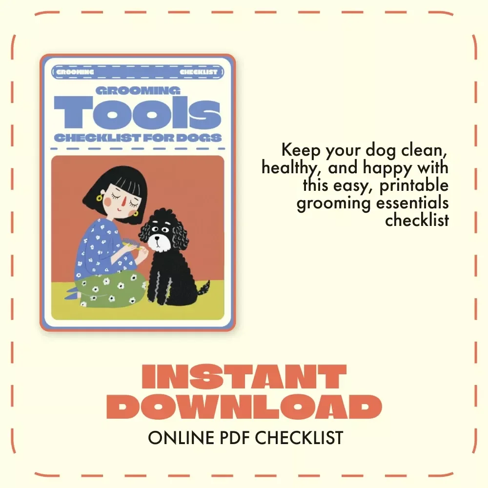 Grooming Tools Checklist for Dogs | Printable Dog Grooming Guide | Pet Care Essentials for Dog Owners | Digital Download for Puppy Grooming & Pet Grooming Supplies