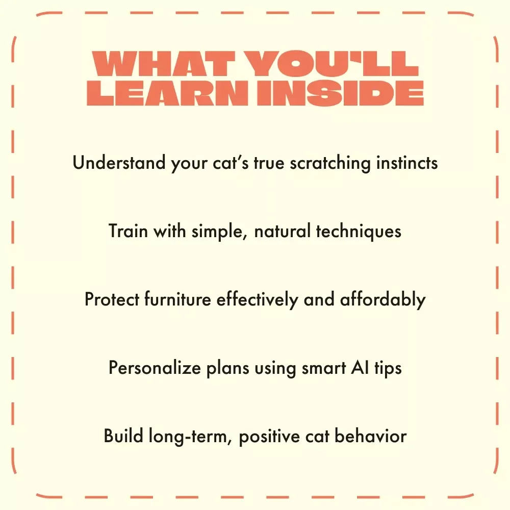 How to Stop Your Cat from Scratching Furniture Naturally | Cat Training eBook, Feline Behavior Guide, Pet Owner Printable, Cat Scratch Solution, Digital Download