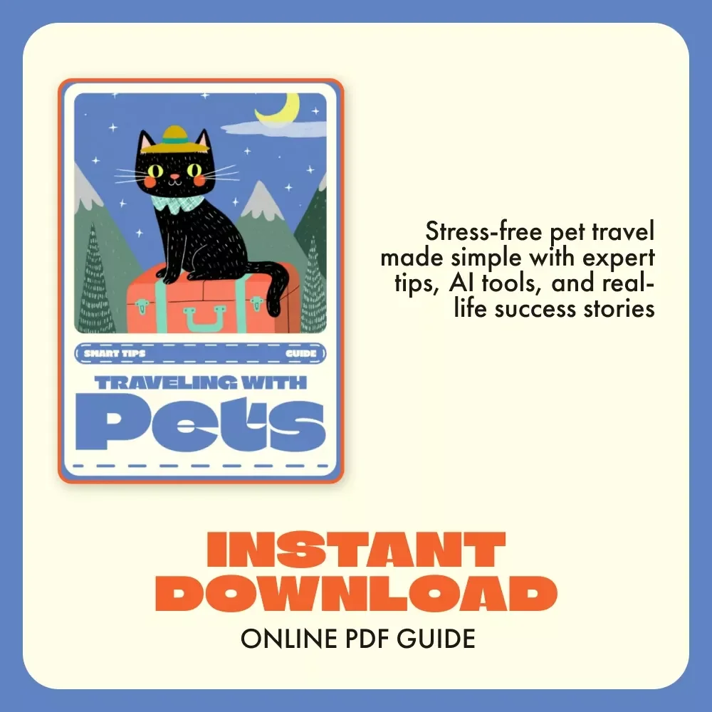 Smart Tips for Traveling with Pets | Digital Guide, eBook & Checklist for Stress-Free Pet Travel | AI-Powered Pet Travel Planner for Dog & Cat Owners