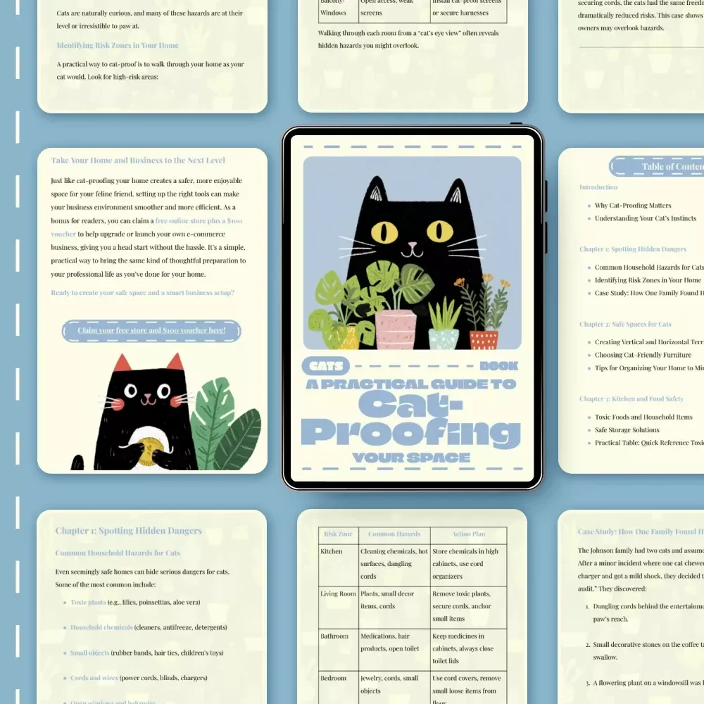 A Practical Guide to Cat-Proofing Your Space | How to Cat Proof Your Home eBook | Digital Download for Cat Lovers & Pet Owners