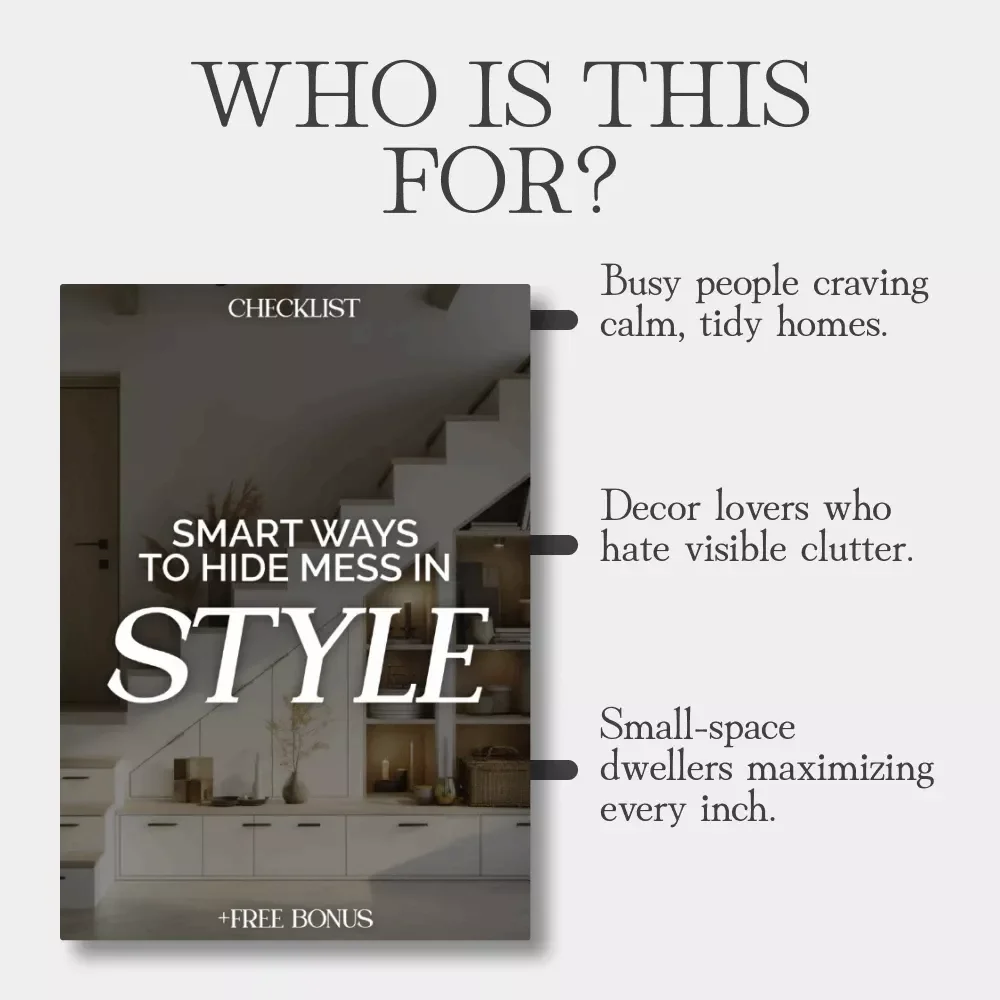 Smart Ways to Hide Mess in Style | Printable Home Checklist | How to Hide Clutter in Plain Sight | Digital Download for Organized Living