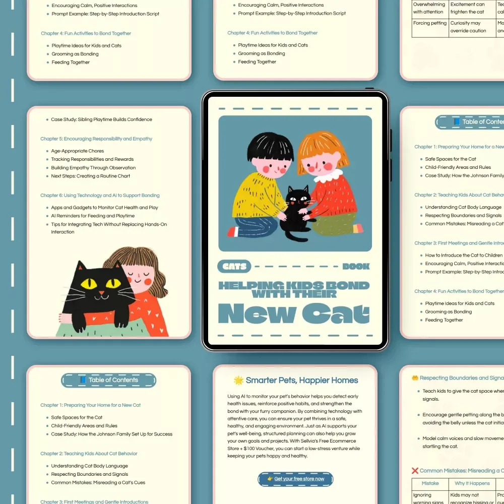 Helping Kids Bond with Their New Cat | eBook Guide for Parents | Digital Download for Families Bringing Home a Cat