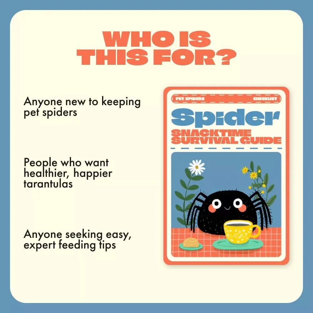 Spider Snacktime Survival Guide – Printable Feeding Pet Spiders Checklist | Tarantula & Insect-Eating Spider Care eBook for Beginners & Hobbyists | Digital Download