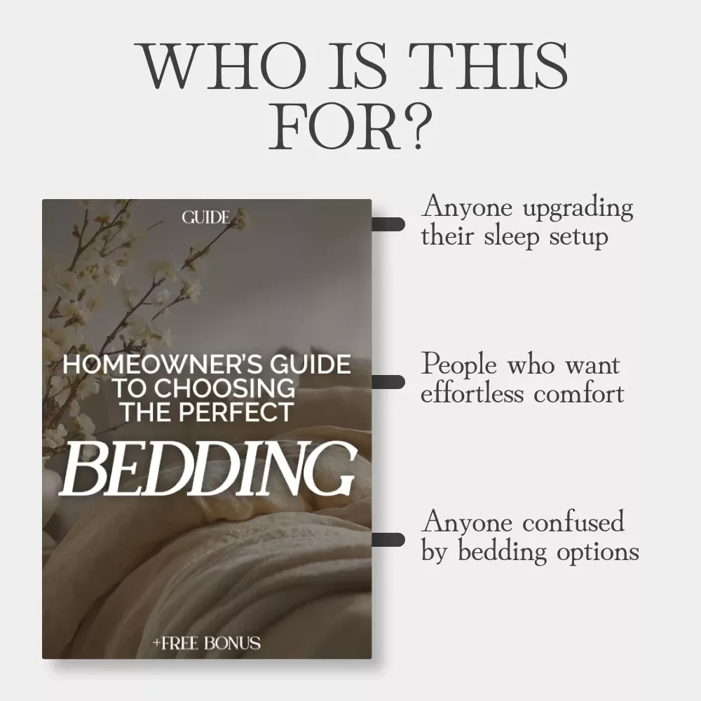 Homeowner’s Guide to Choosing the Perfect Bedding | Digital Download for Better Sleep, Comfort & Style | Learn How to Choose the Right Bedding for Comfort