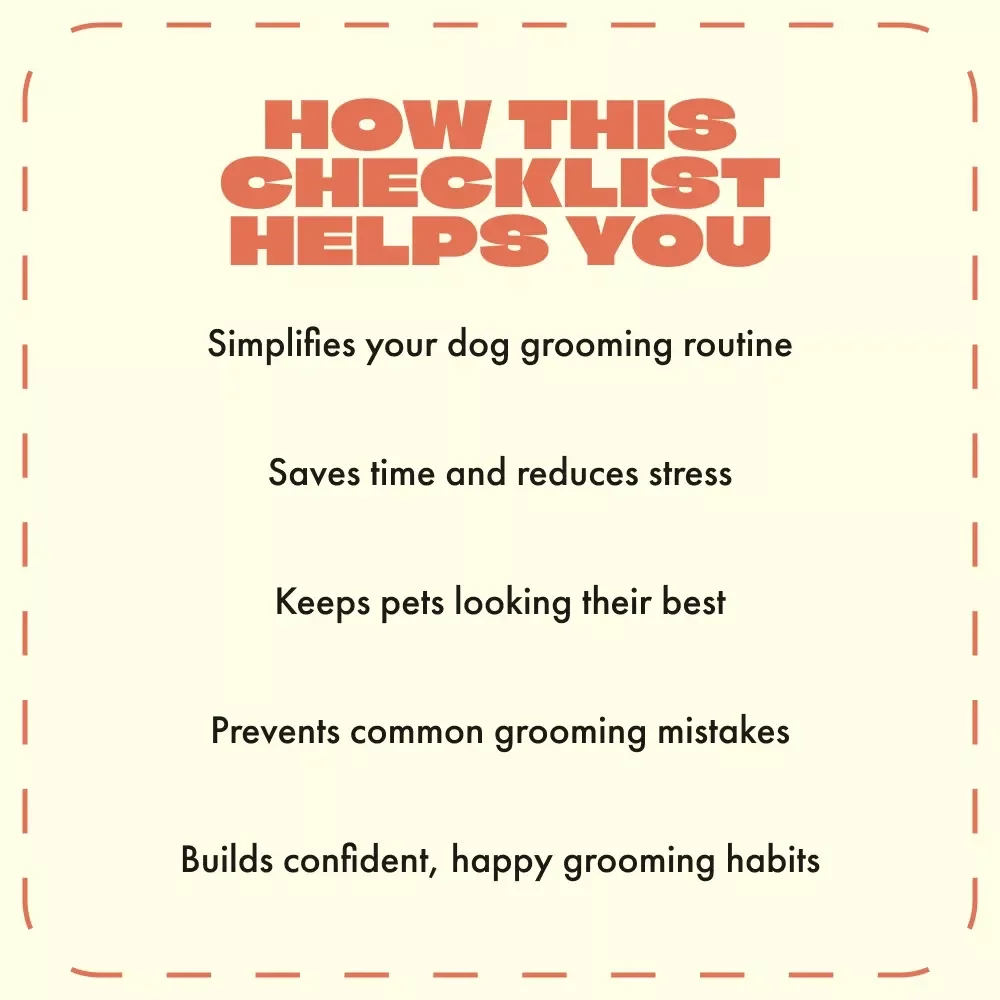 Grooming Tools Checklist for Dogs | Printable Dog Grooming Guide | Pet Care Essentials for Dog Owners | Digital Download for Puppy Grooming & Pet Grooming Supplies