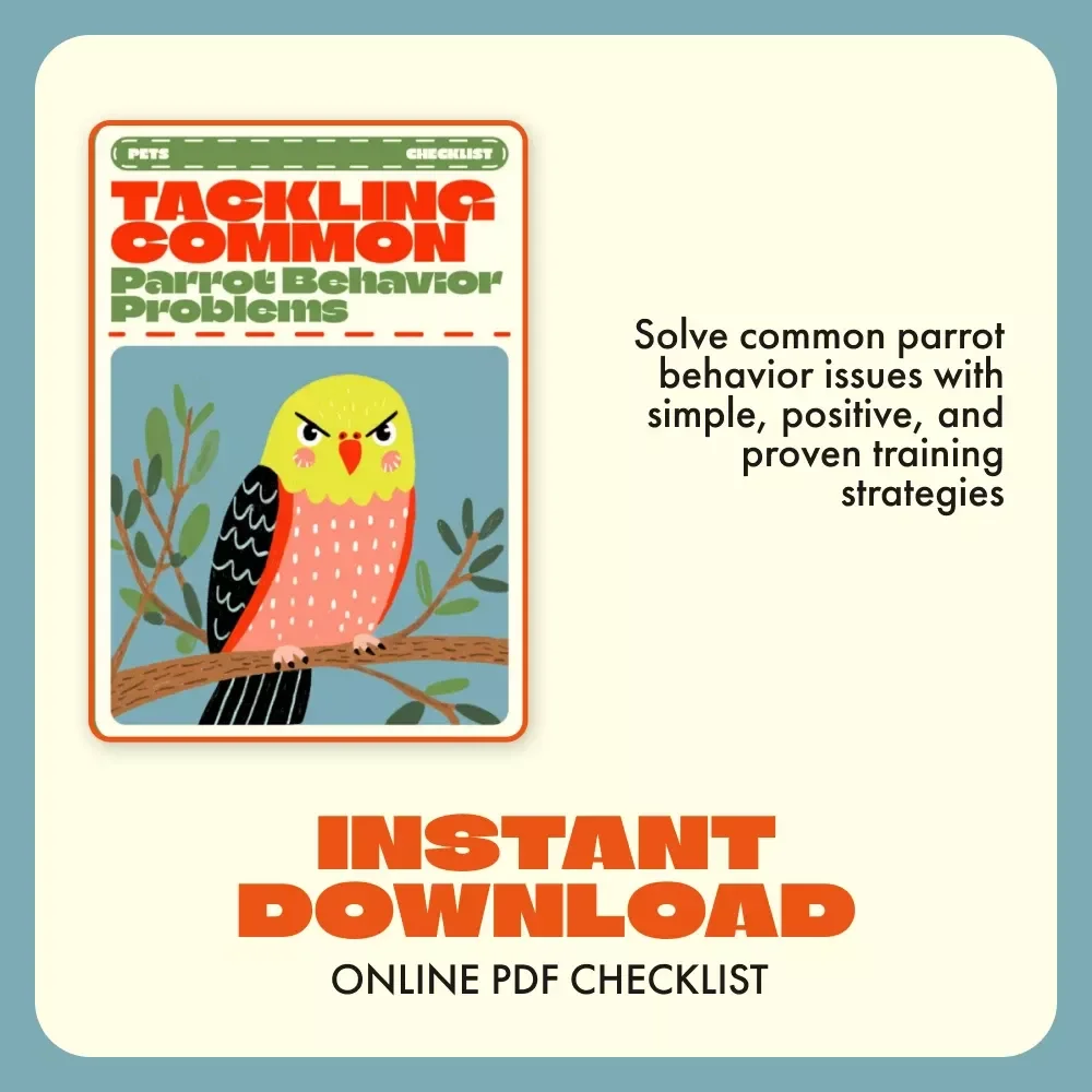 Tackling Common Parrot Behavior Problems | Parrot Training eBook, Parrot Care Guide, Bird Behavior Tips, Instant Digital Download