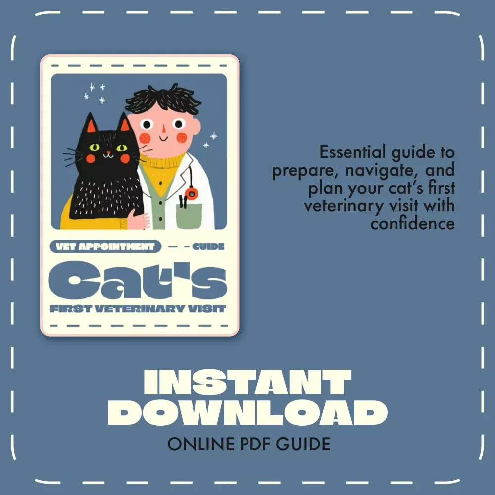 Cat’s First Veterinary Visit | Digital Guide for New Cat Owners | eBook, Checklist & Vet Preparation Tips for a Healthy Start