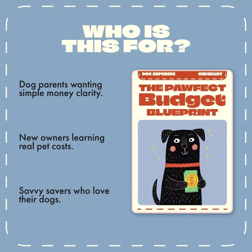 The Pawfect Budget Blueprint | Printable Dog Expense Checklist for Smart Pet Owners | Digital Download for Budgeting for Dog Expenses, Savings & Pet Care Planning