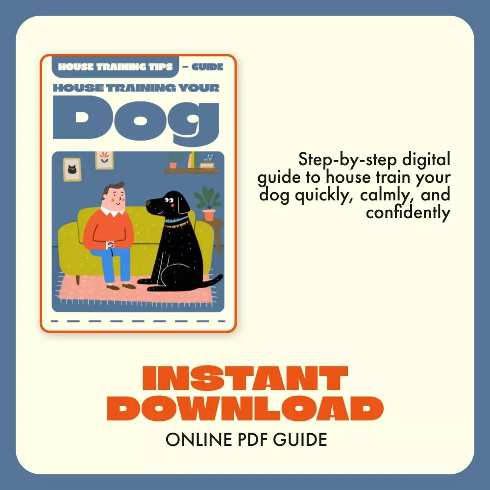 House Training Your Dog | Digital eBook & Printable Guide for New Puppy Owners | Positive Reinforcement, Crate Training, and AI Tracking for Fast Results