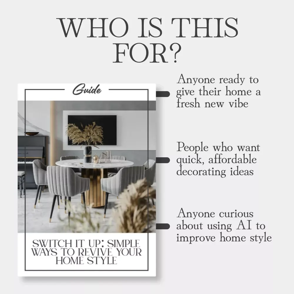 Switch It Up: Simple Ways to Revive Your Home Style | Home Decor Guide | Digital Download for Easy Interior Makeovers | Minimalist Design Ideas & DIY Home Styling eBook