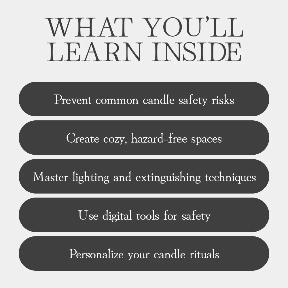 Enjoying Coziness With Candles Safely | Digital Candle Safety Guide for a Warm & Relaxing Home | Tips for Using Candles Safely for Coziness