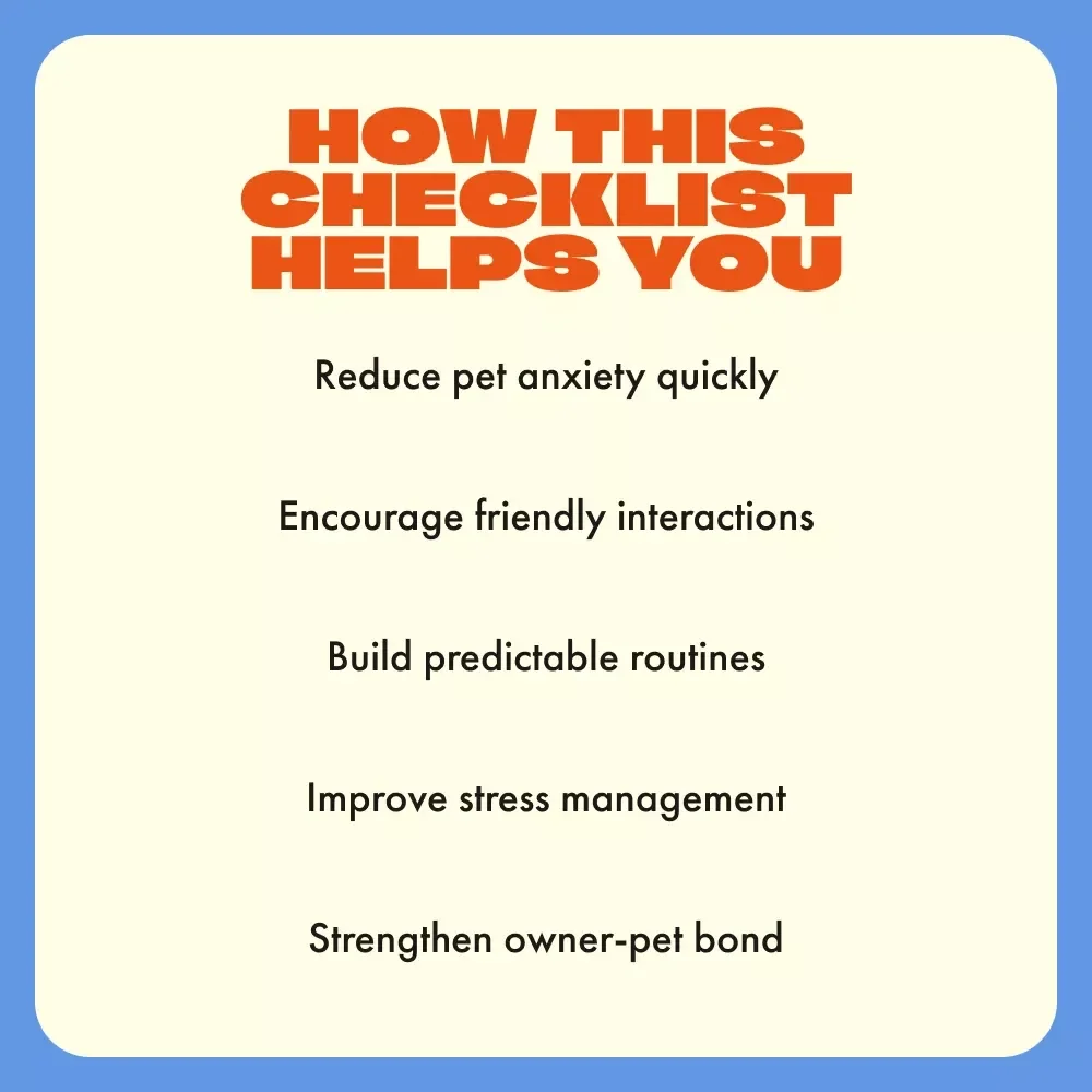 Socialize with Ease: A Calm Pet Checklist – Tips for Calm Socialization of Pets, Digital Download Guide for Stress-Free Pet Interactions