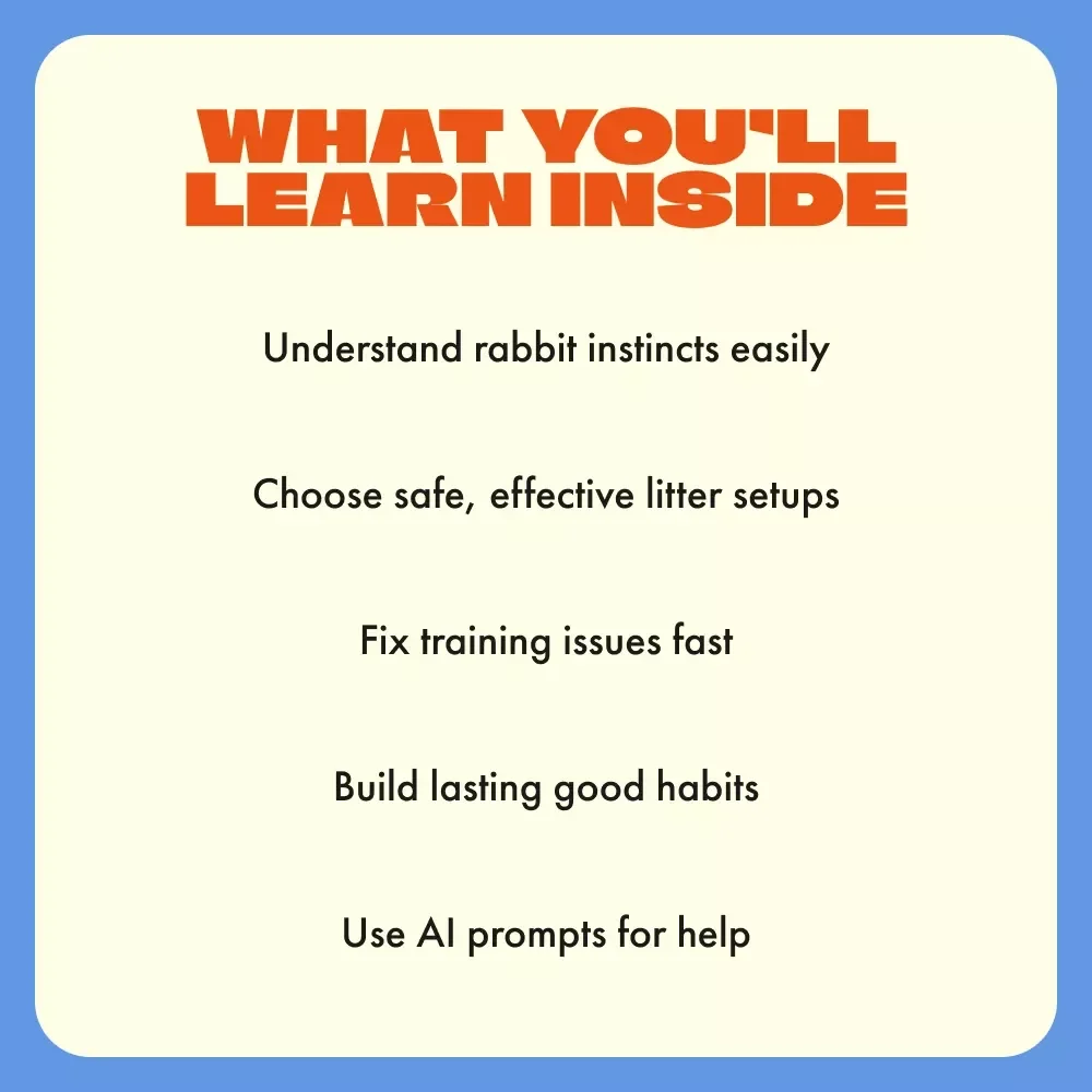 Bunny Bathroom Basics | How to Litter Train a Rabbit eBook | Step-by-Step Rabbit Litter Training Guide for Beginners, Pet Owners & Bunny Lovers