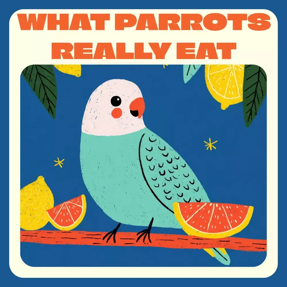 What Parrots Really Eat | Parrot Diet Guide eBook for Parrot Owners | Healthy Parrot Feeding Tips, Foods to Avoid, DIY Parrot Meals & AI Meal Planner | Digital Download for Bird Lovers