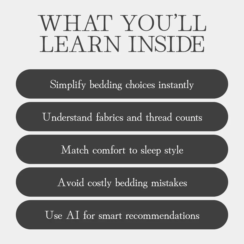 Homeowner’s Guide to Choosing the Perfect Bedding | Digital Download for Better Sleep, Comfort & Style | Learn How to Choose the Right Bedding for Comfort