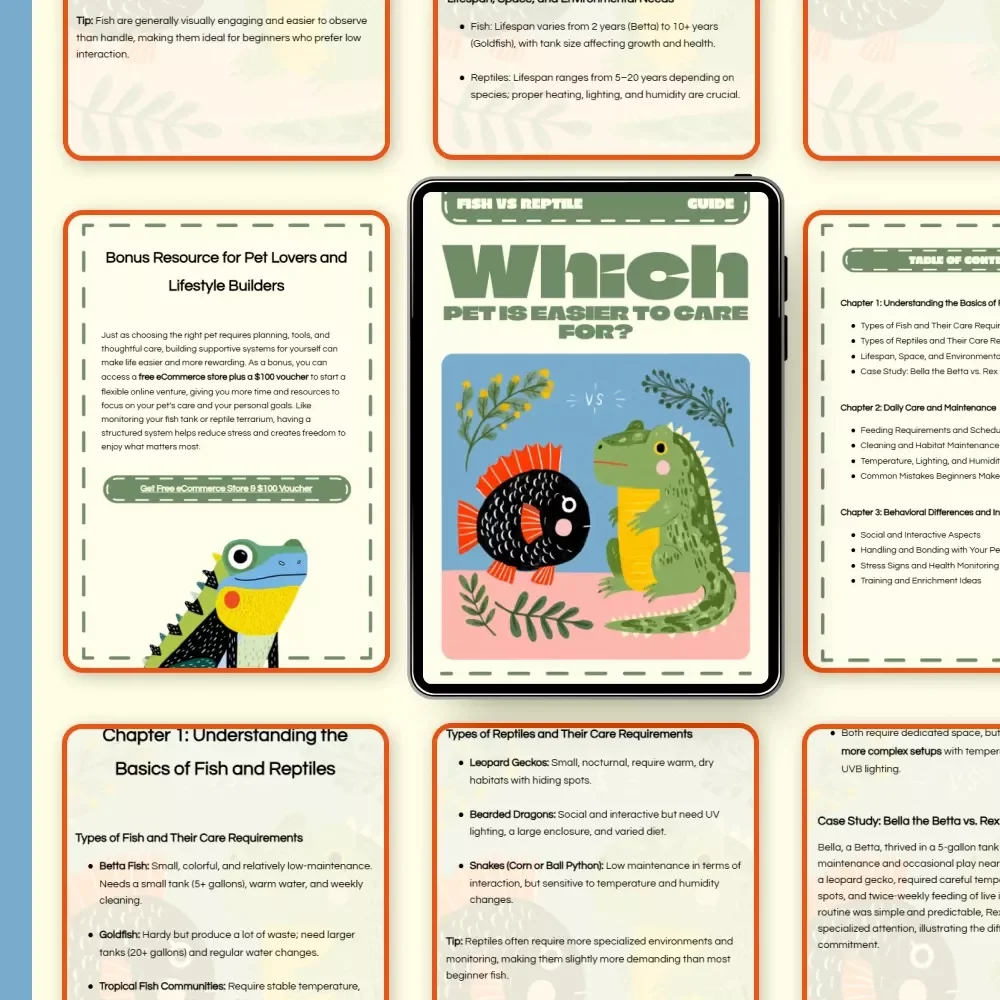 Which Pet is Easier to Care For | Fish vs Reptile Which is Easier | Digital Pet Care Guide for Beginners