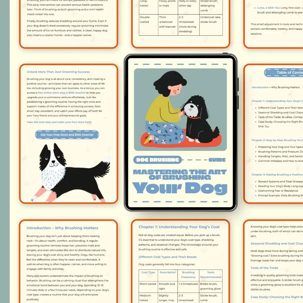 Mastering the Art of Brushing Your Dog | Ultimate Guide for Pet Owners | How to Brush a Dog Properly – Digital Download for Grooming Success