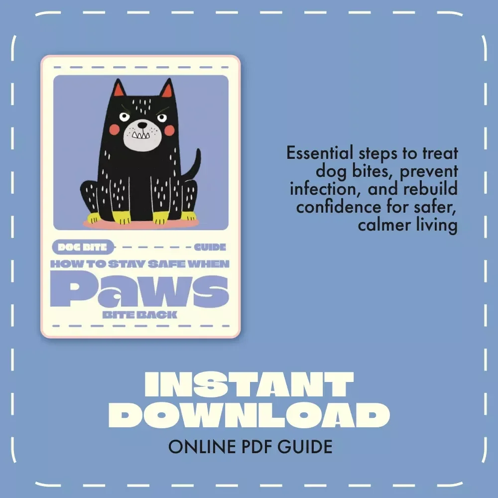 How to Stay Safe When Paws Bite Back | Dog Bite What to Do Guide | First Aid, Emotional Recovery & Prevention eBook for Dog Owners