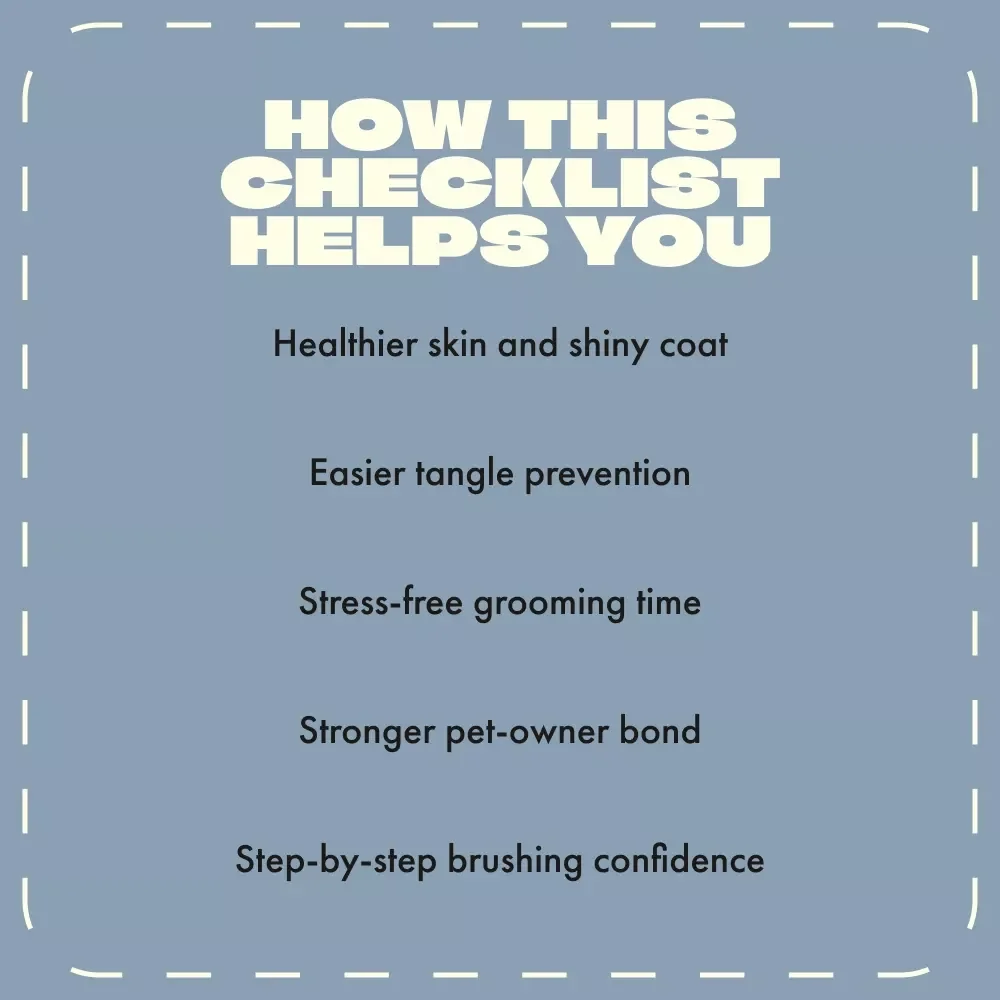 Brush Like a Pro: Dog Edition | Printable Dog Brushing Checklist for Healthy Coats & Easy Grooming | Brushing Dogs Frequency and Tips Guide