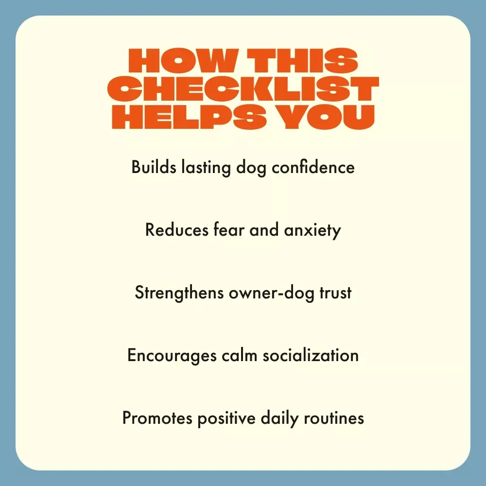 Confidence-Building Checklist for Shy Dogs | Printable Puppy Training Guide, Dog Anxiety Tips, Positive Reinforcement Workbook, Pet Owner Digital Download