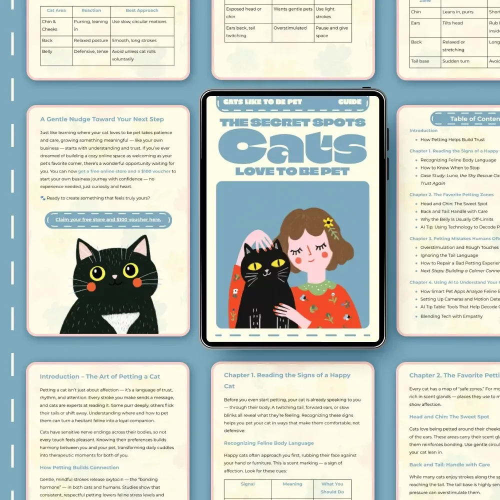 The Secret Spots Cats Love to Be Pet | Ultimate Guide on Where Do Cats Like to Be Pet | Feline Trust & Connection eBook for Cat Lovers