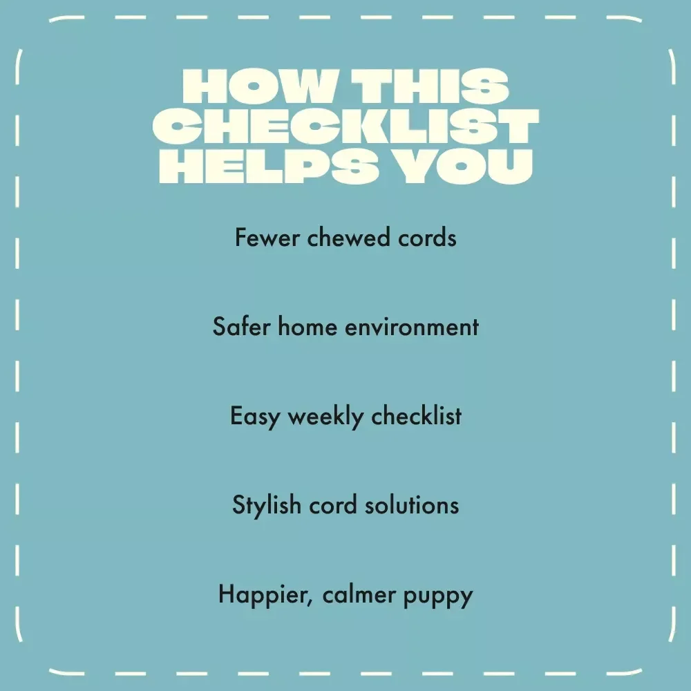 Puppy-Proof Your Home: The Ultimate Cord & Wire Hiding Checklist | Digital Download | How to Hide Cords and Wires from Puppies | Pet Safety Guide for New Puppy Owners