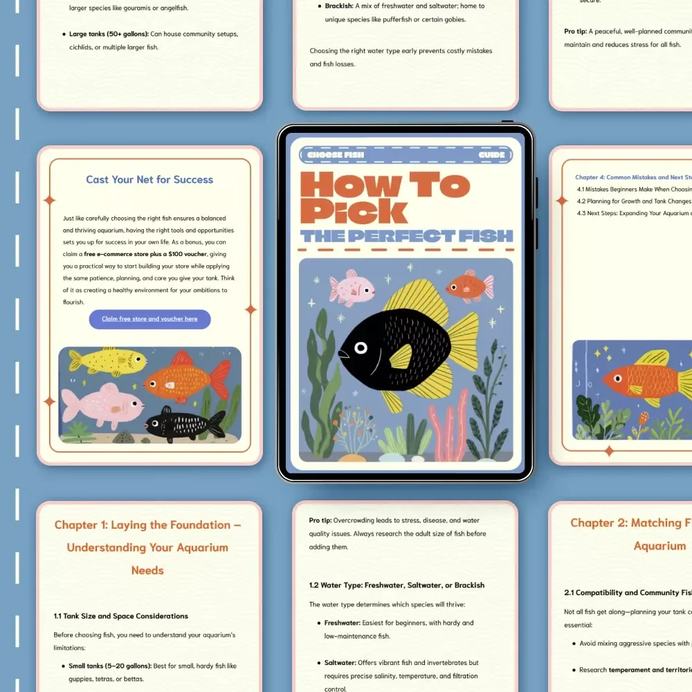 How to Pick the Perfect Fish – Ultimate Digital Guide for Aquarium Lovers | Learn how to choose fish species, create balanced tanks & avoid common mistakes