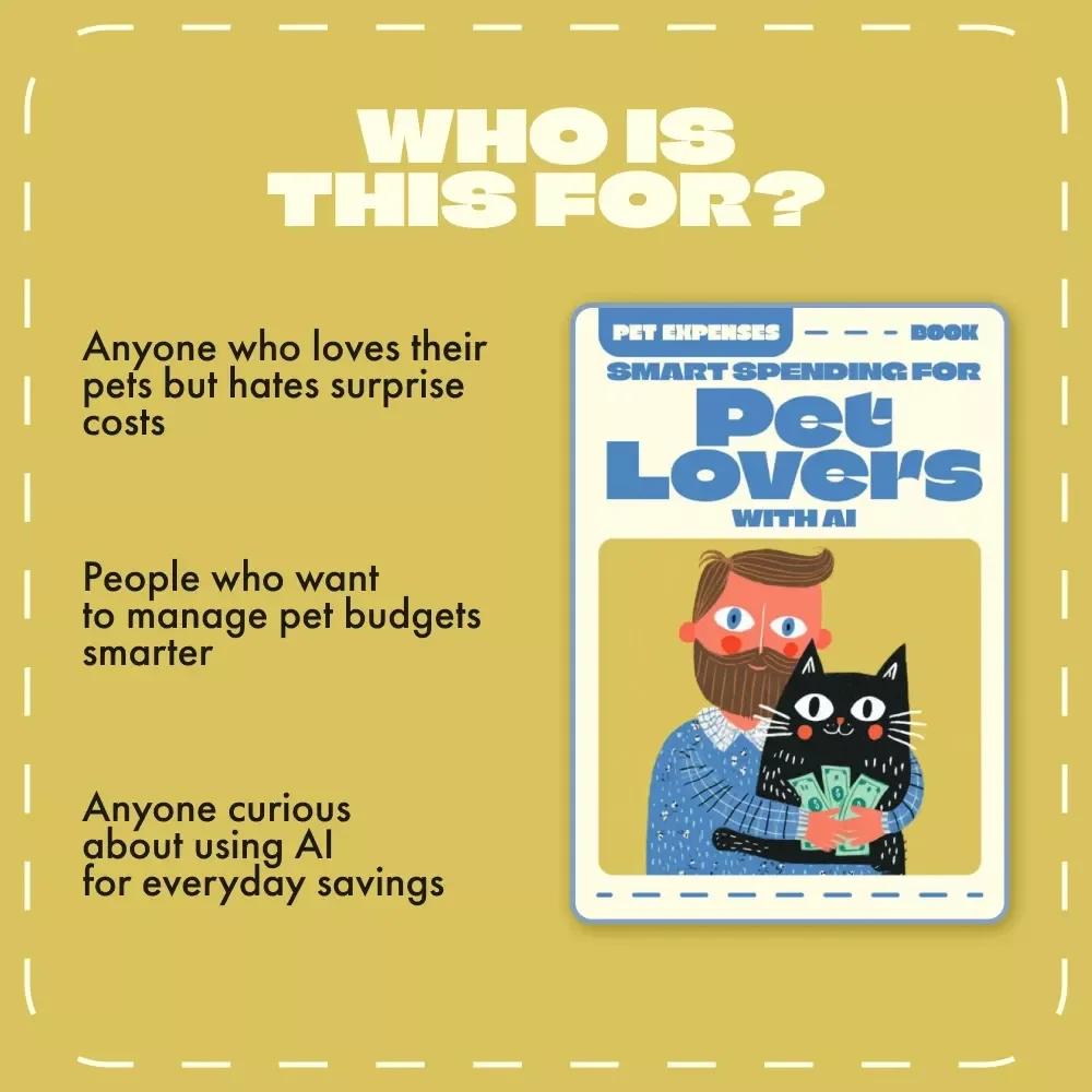 Smart Spending for Pet Lovers with AI | How to Use AI to Track Pet Expenses | Digital eBook Guide for Smarter Pet Care & Budgeting