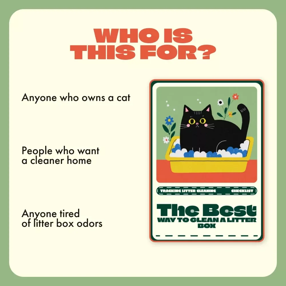 The Best Way to Clean a Litter Box – Printable Cat Care Checklist | Digital Download | Easy Step-by-Step Guide for Pet Owners | Keep Your Cat’s Litter Box Fresh and Odor-Free
