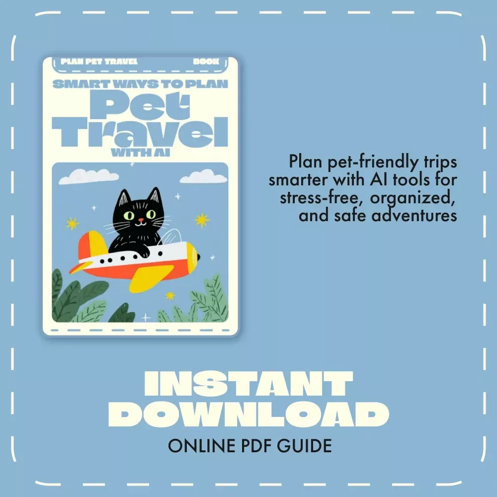 Smart Ways to Plan Pet Travel with AI | Digital Download Guide • Pet-Friendly Travel Planner • eBook & Checklist for Stress-Free Trips