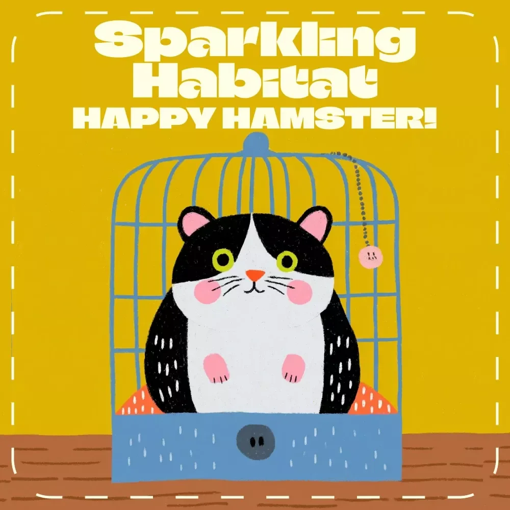 Sparkling Habitat, Happy Hamster! | Printable Hamster Cage Cleaning Checklist | How to Clean a Hamster Cage Step-by-Step Guide for Pet Owners