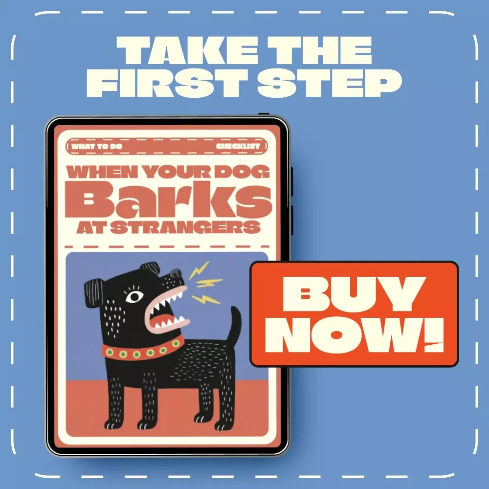 What to Do When Your Dog Barks at Strangers | Printable Dog Training Checklist | Calm Dog Behavior Guide for Reactive Dogs | Instant Digital Download